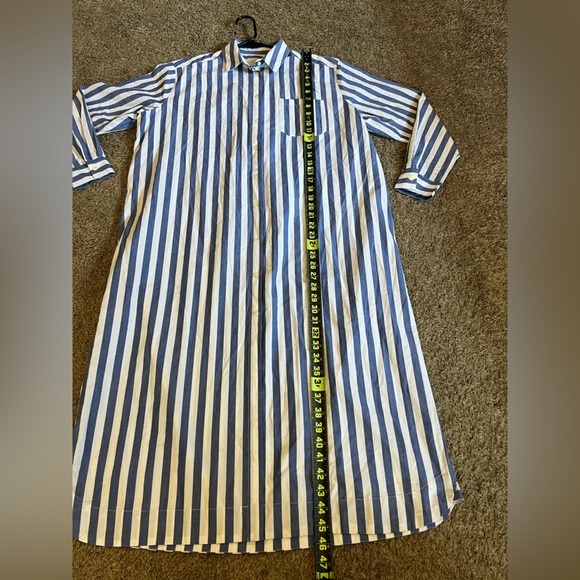 NWOT Sézane Women’s Maxine Oversized Blue & White Stripe Shirt Dress Size Small - Picture 9 of 10
